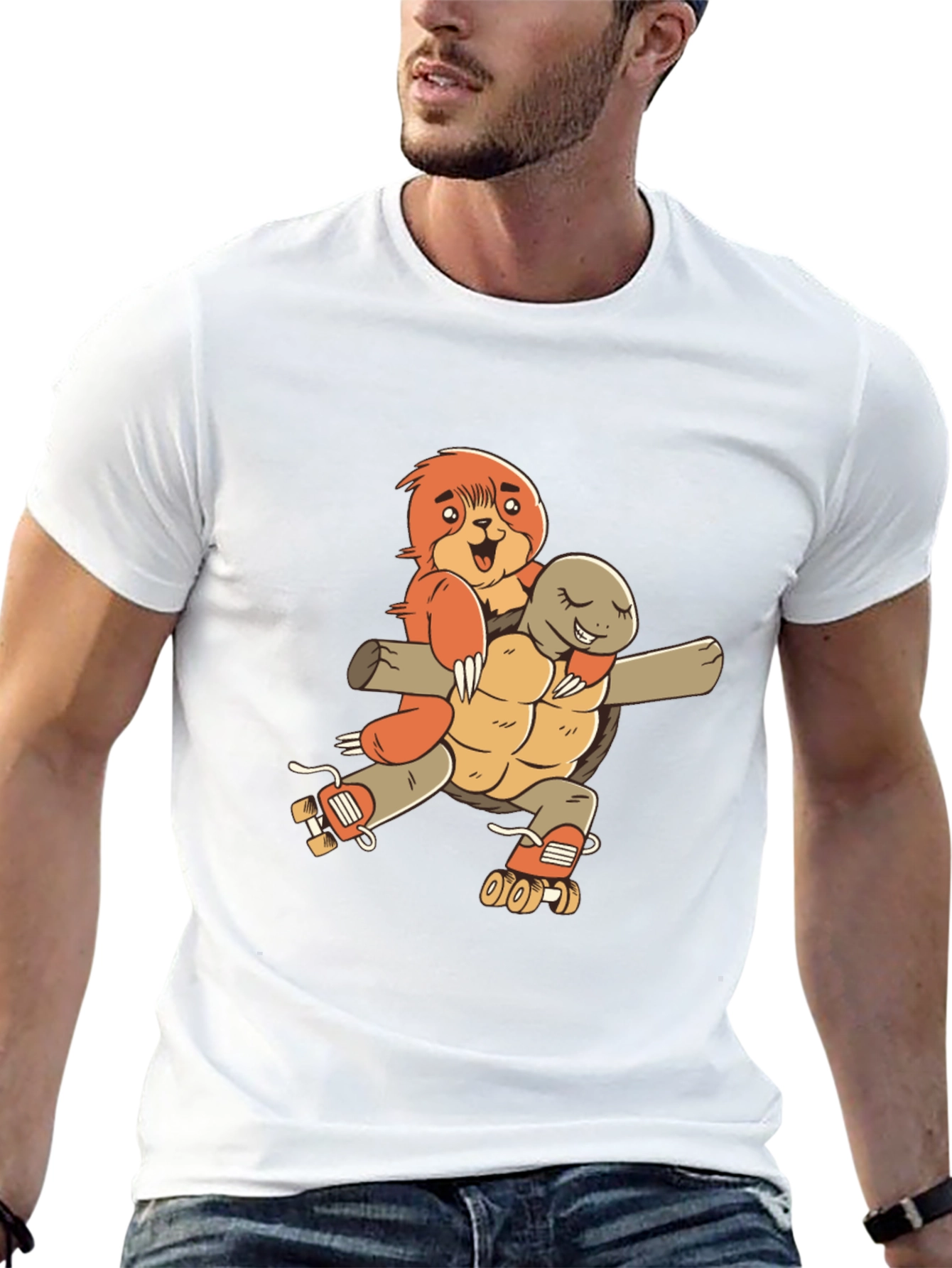 Sloth & Turtle Roller Skate T-Shirt