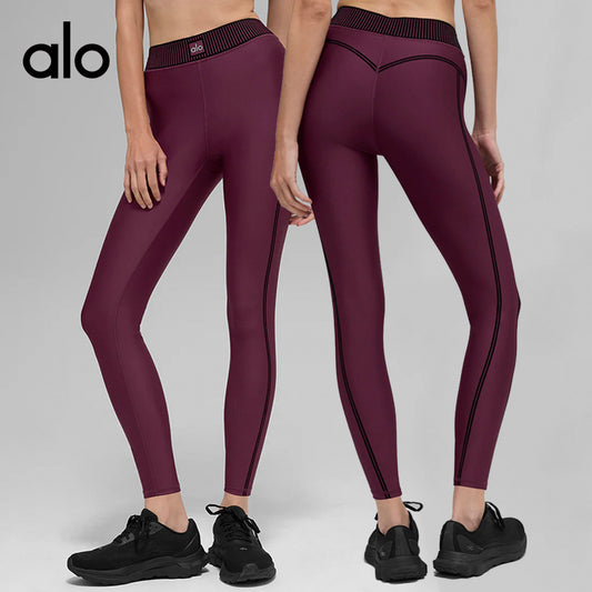 Aloyoga Bare Sensation Beautiful Back Fitness Bra Peach Butt Yoga Pants High-Waist Tapered Hip-High Fitness Set