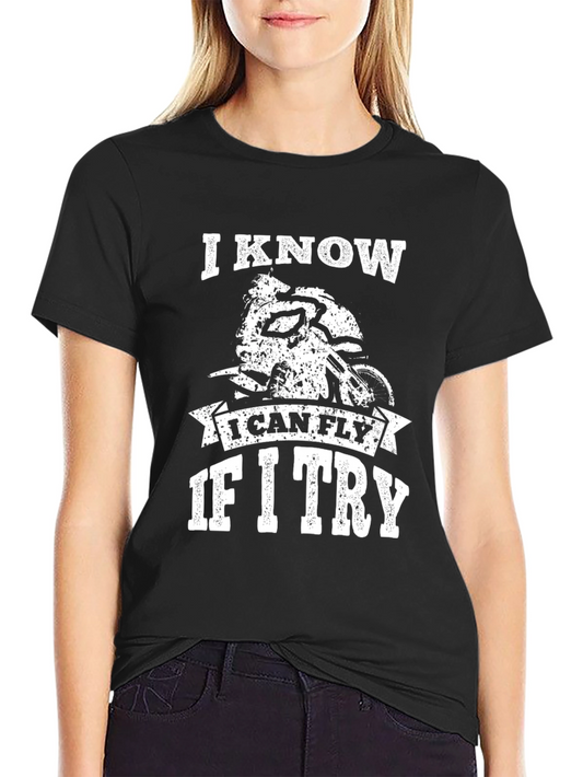 I Know I Can Fly T-Shirt - Motorbike Design