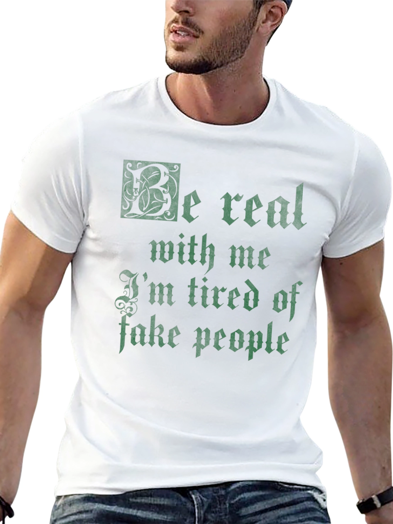 Be Real Mens Graphic T-Shirt