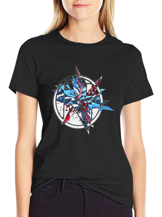 Abstract Graphic Print Black T-Shirt