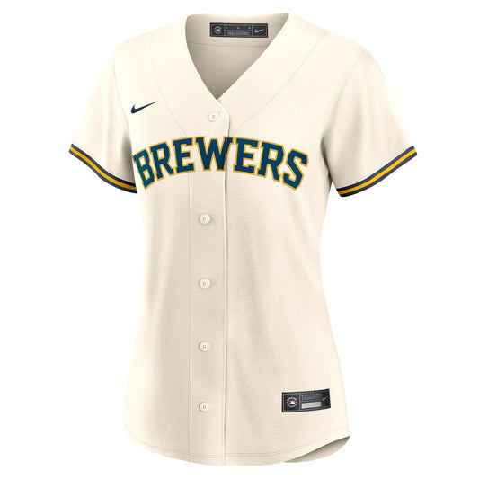 Jackson Chourio Milwaukee Brewers Nike Women's Home Replica Jersey - Cream