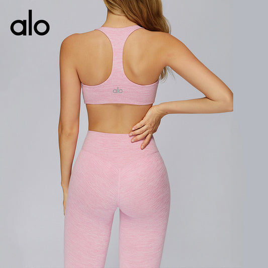 Aloyoga Beading Yoga Bra - Outdoor Back-Fitting Fitness Tight Casual Sports Underwear
