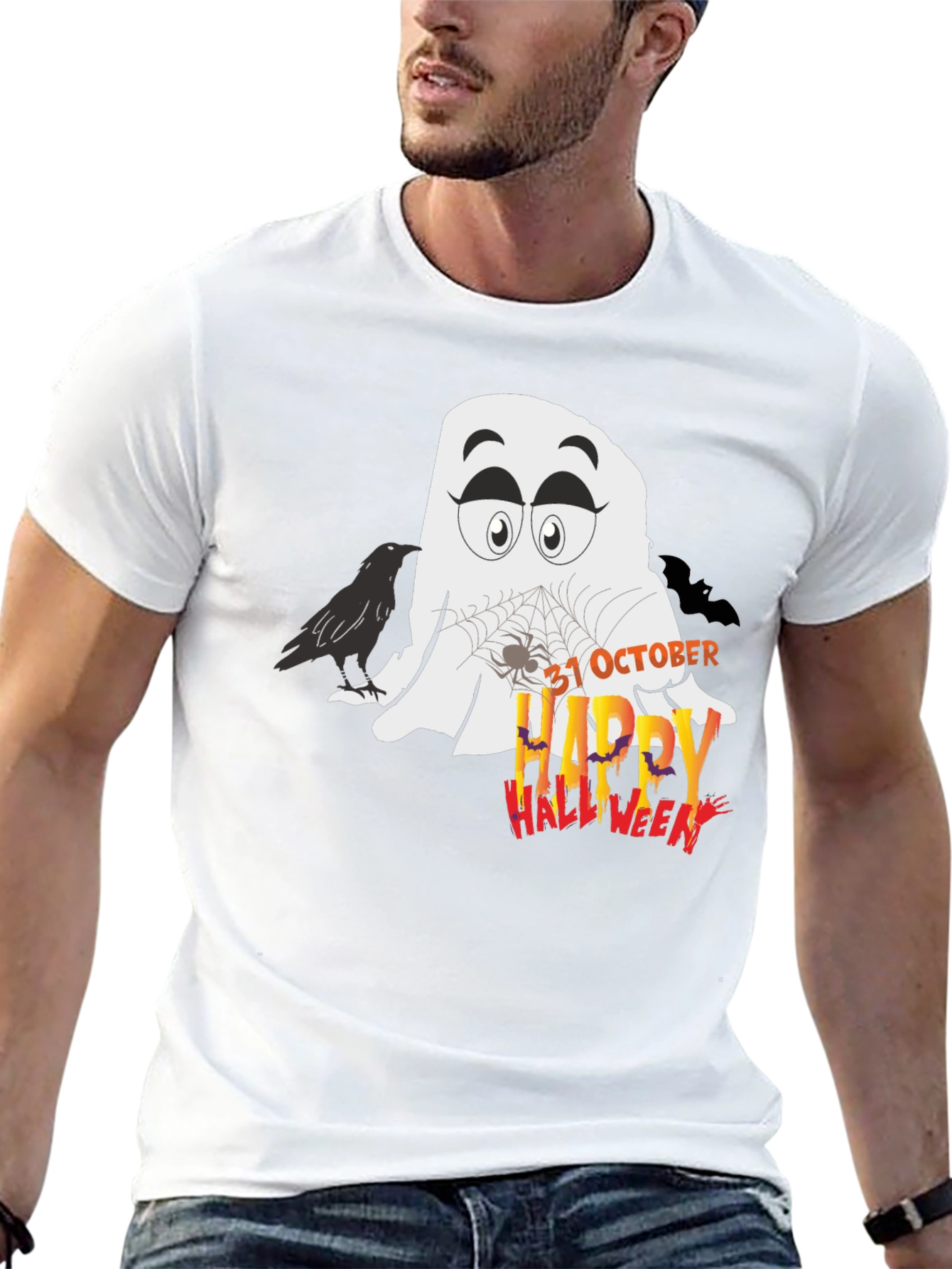 Halloween Ghost T-Shirt - 31 October Spooky Season Tee