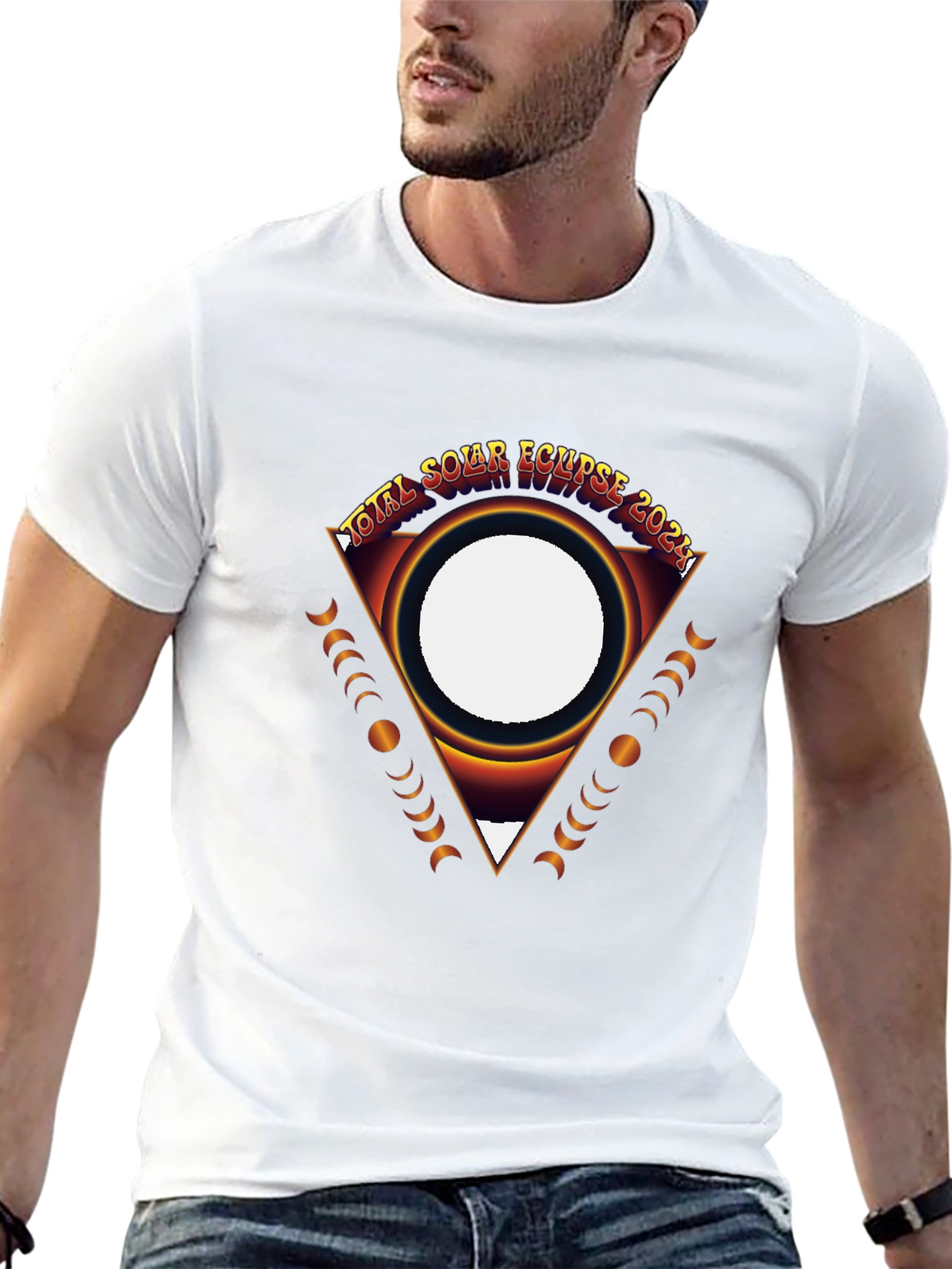 Total Solar Eclipse 2024 Black Graphic Tee
