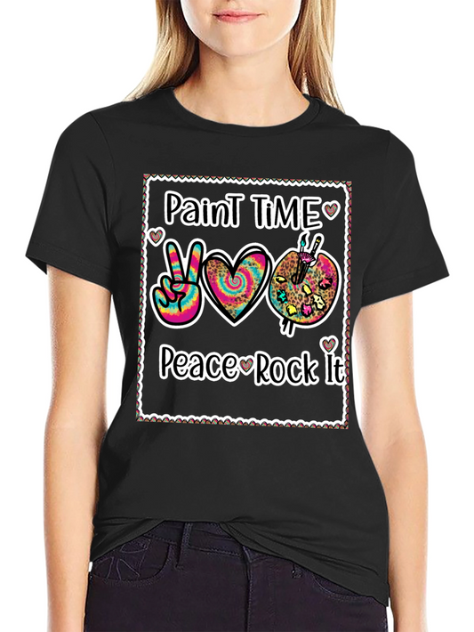 Paint Time Peace Rock It T-Shirt