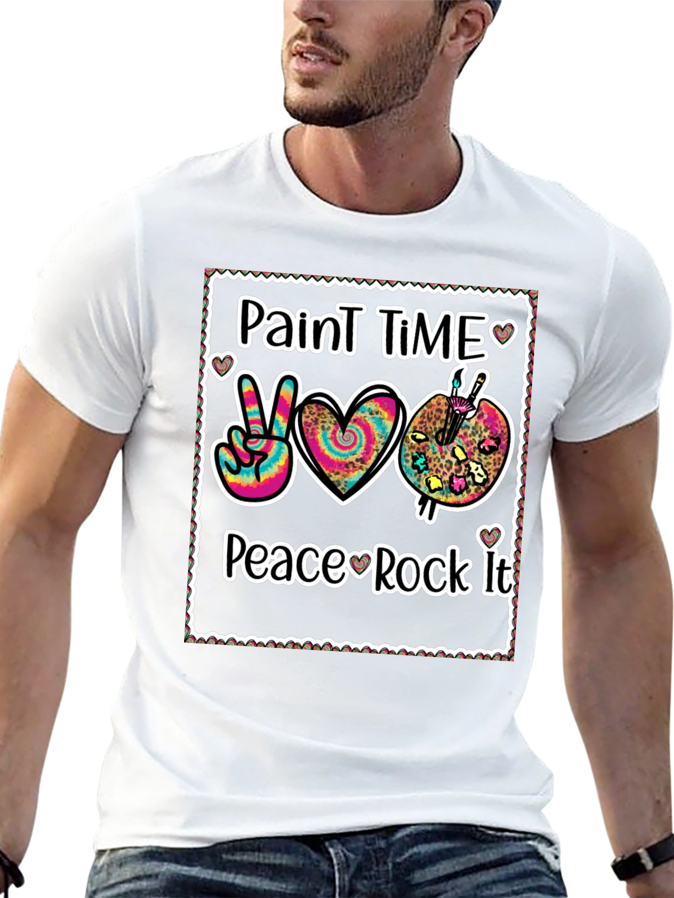 Paint Time Peace Rock It T-Shirt