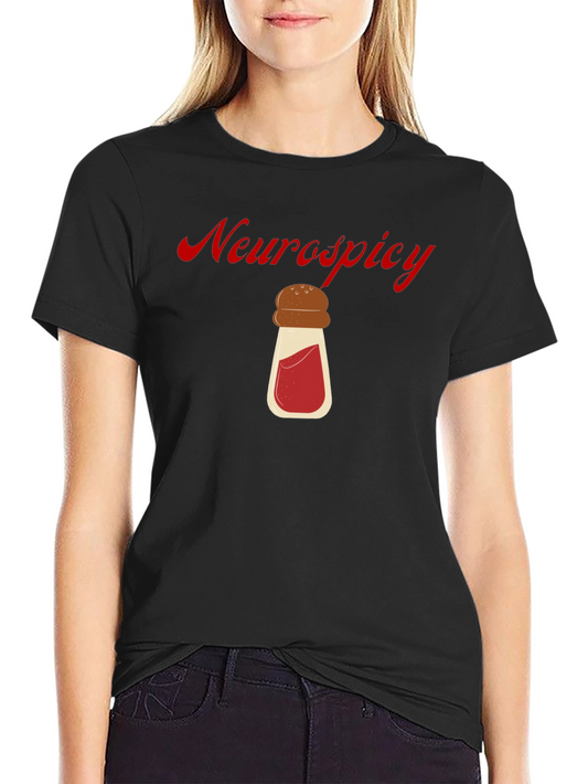Neurospicy T-Shirt Black Cotton Graphic Tee