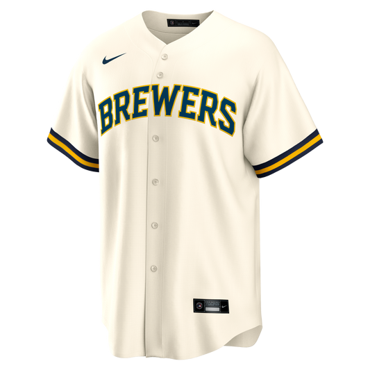 Bob Uecker Milwaukee Brewers Nike Home Retired Player Replica Jersey - Cream