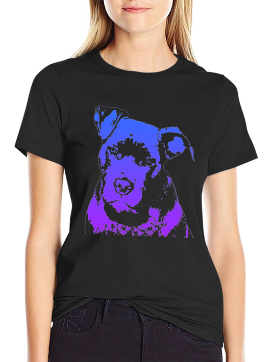 Dog Graphic Print Crew Neck T-Shirt