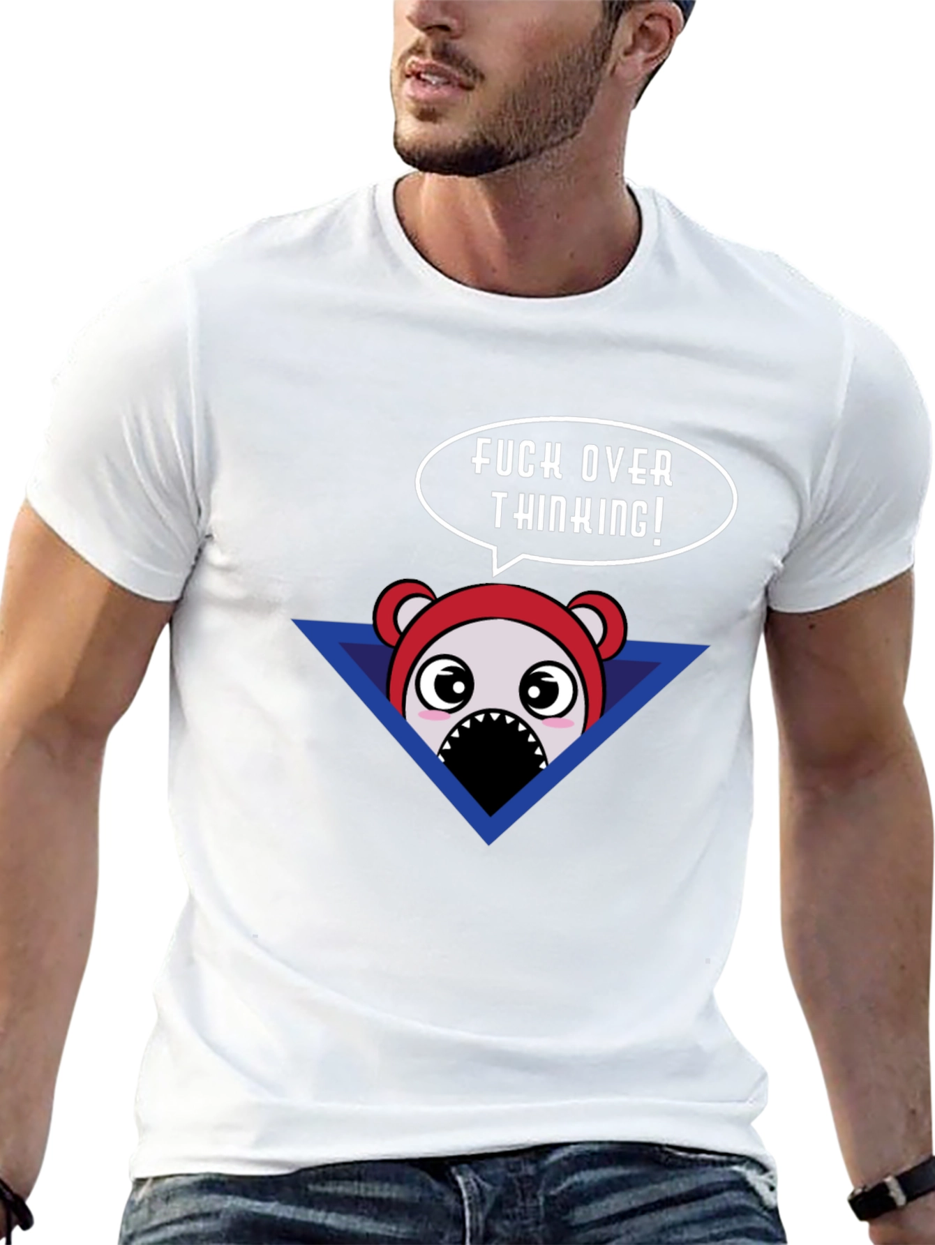 Funny Cartoon Bear T-Shirt - Dont Over Think!