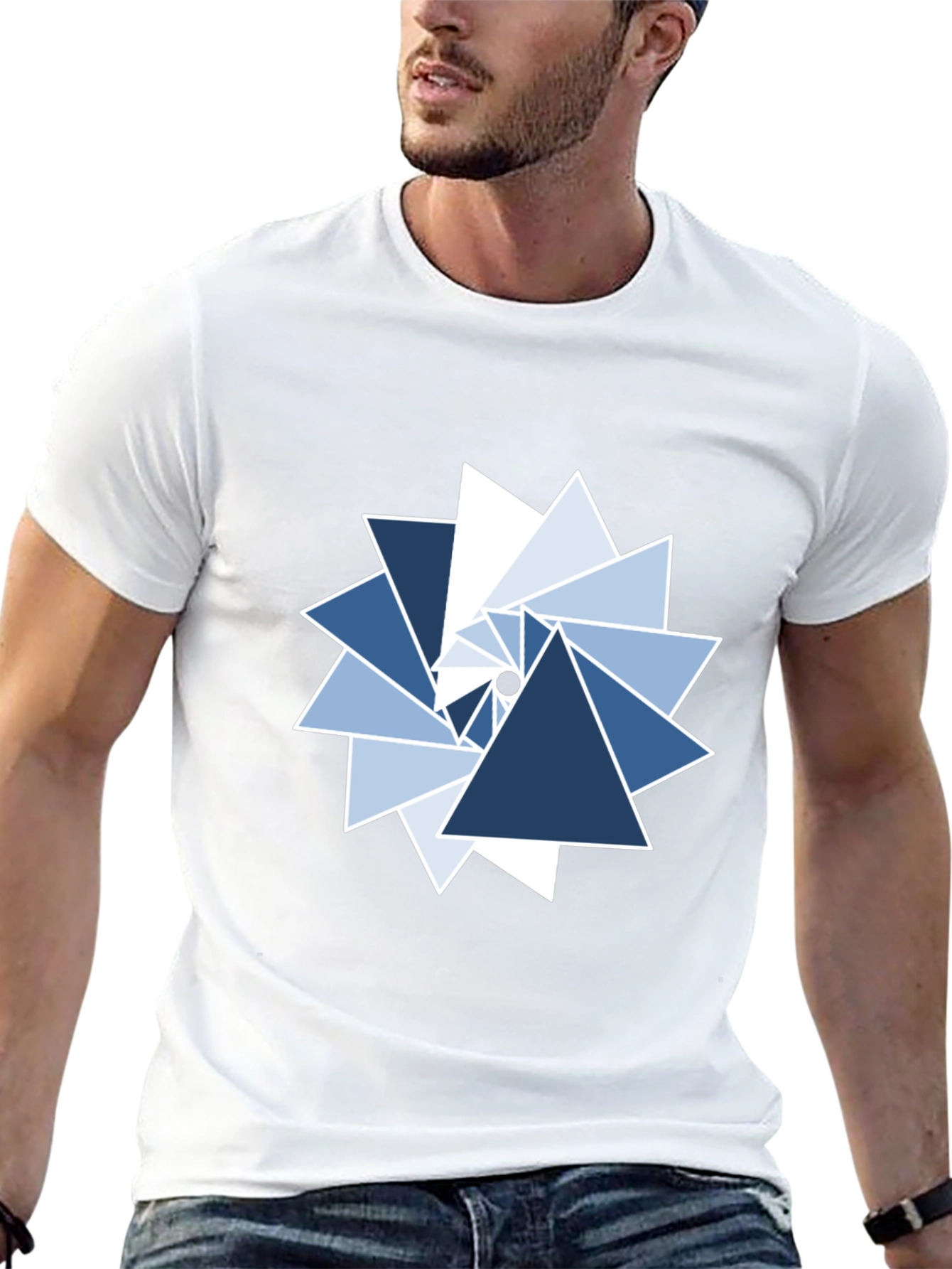 Geometric Triangle Whirlwind Graphic Tee