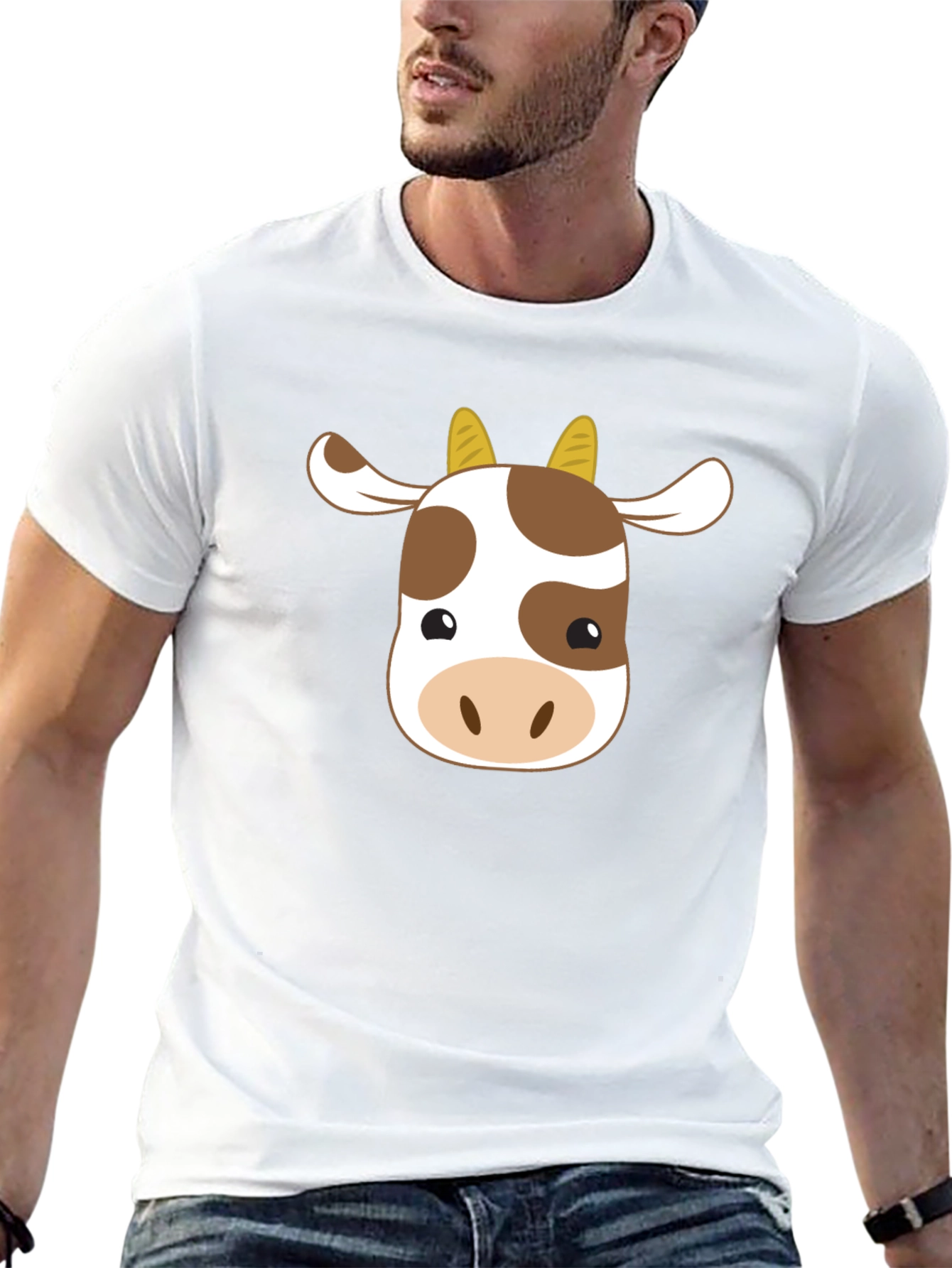 Cute Cow Graphic T-Shirt - Unisex Black Tee