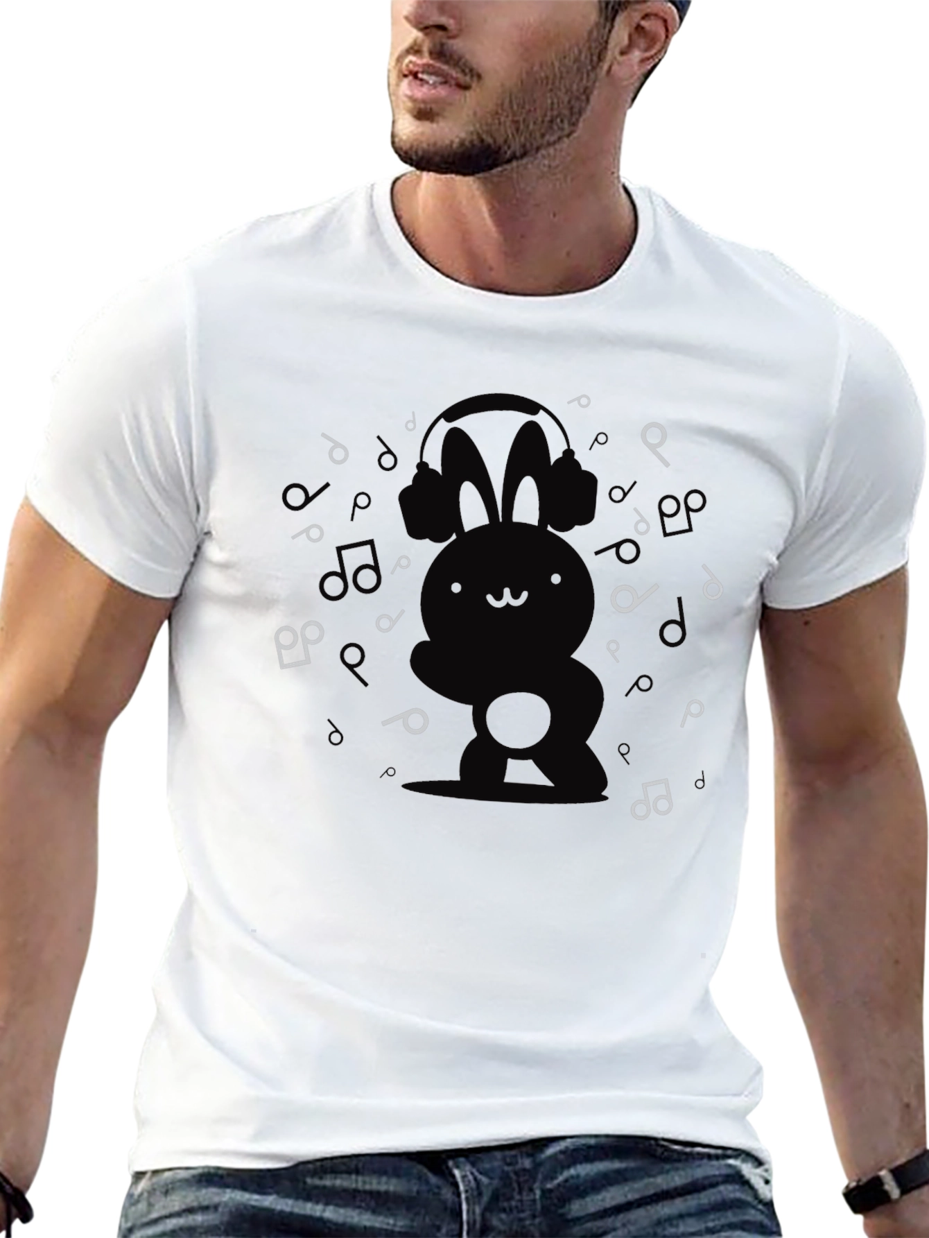 Bunny Beats Black T-Shirt