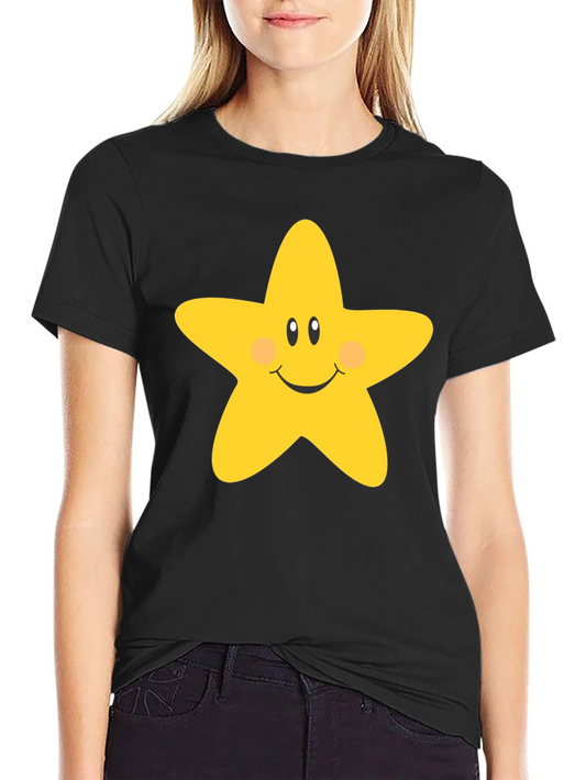 Cute Star Graphic Tee - Unisex Black T-Shirt