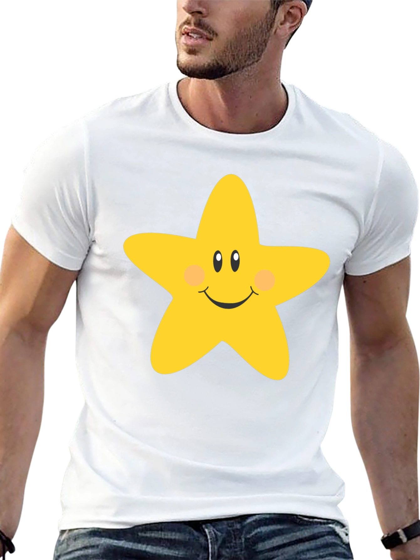 Cute Star Graphic Tee - Unisex Black T-Shirt