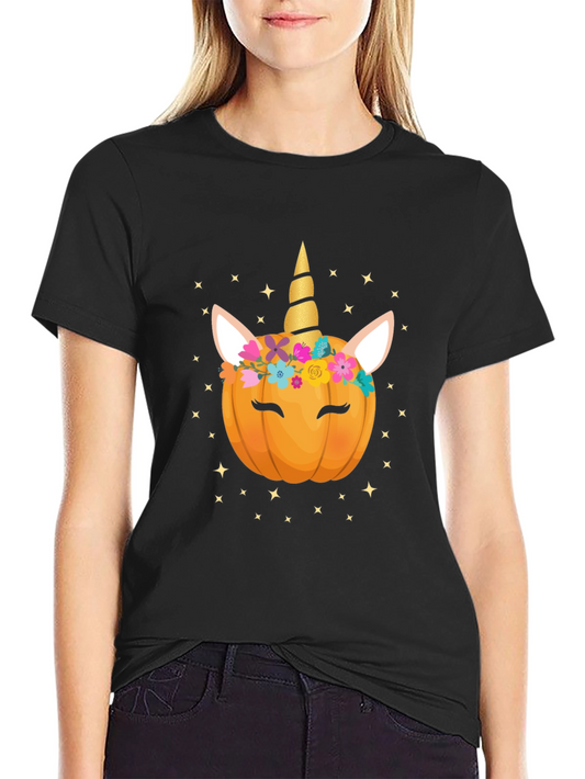 Unicorn Pumpkin Halloween T-Shirt