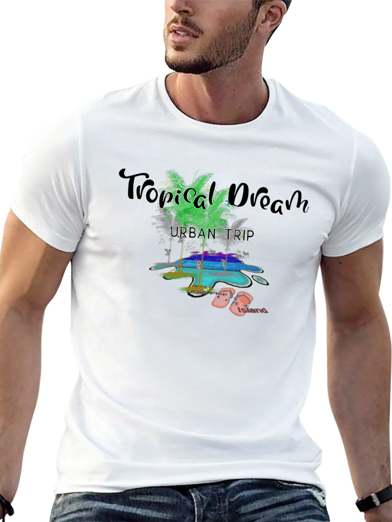 Tropical Dream Black T-Shirt