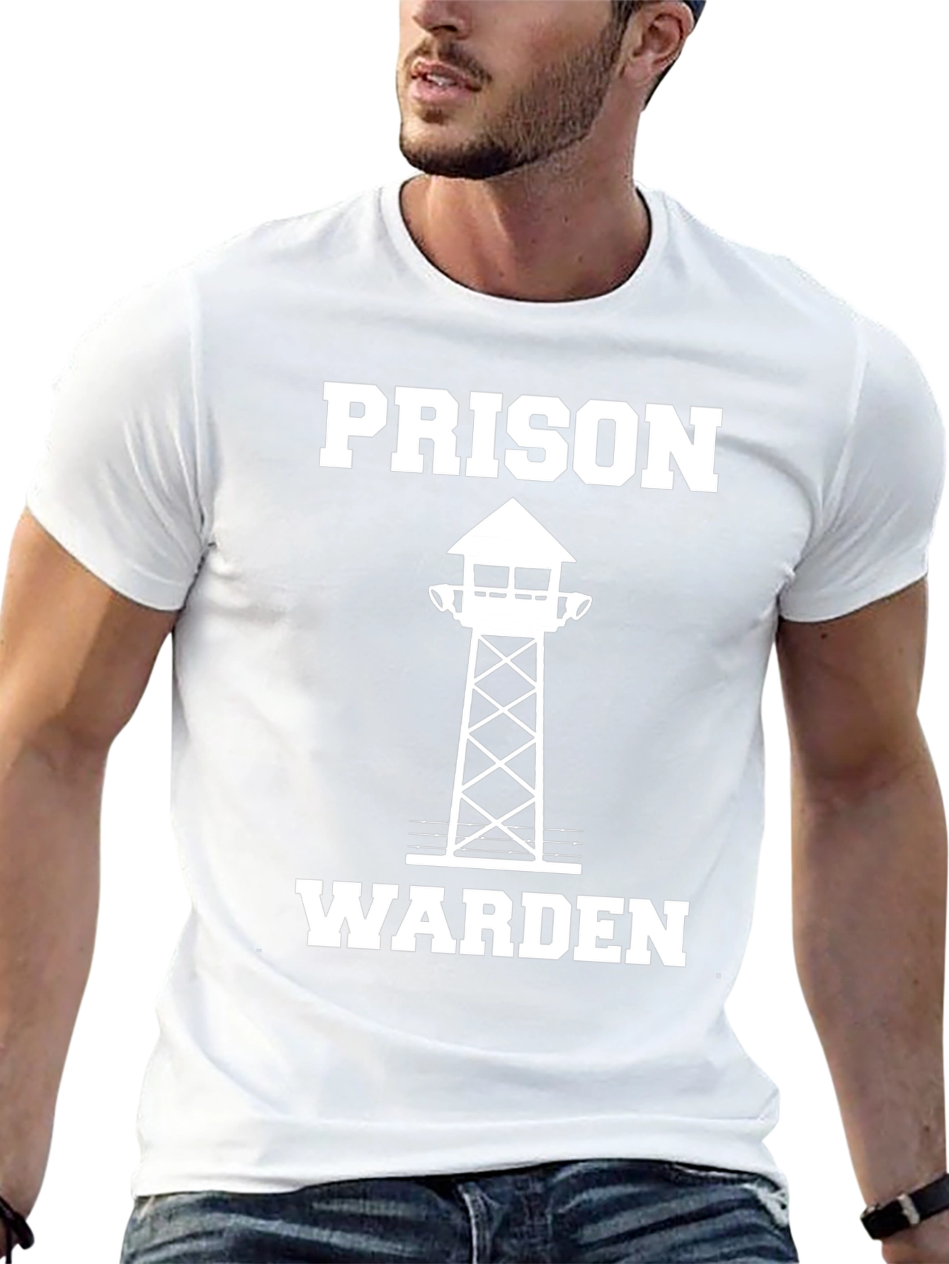 Prison Warden T-Shirt - Black Graphic Tee