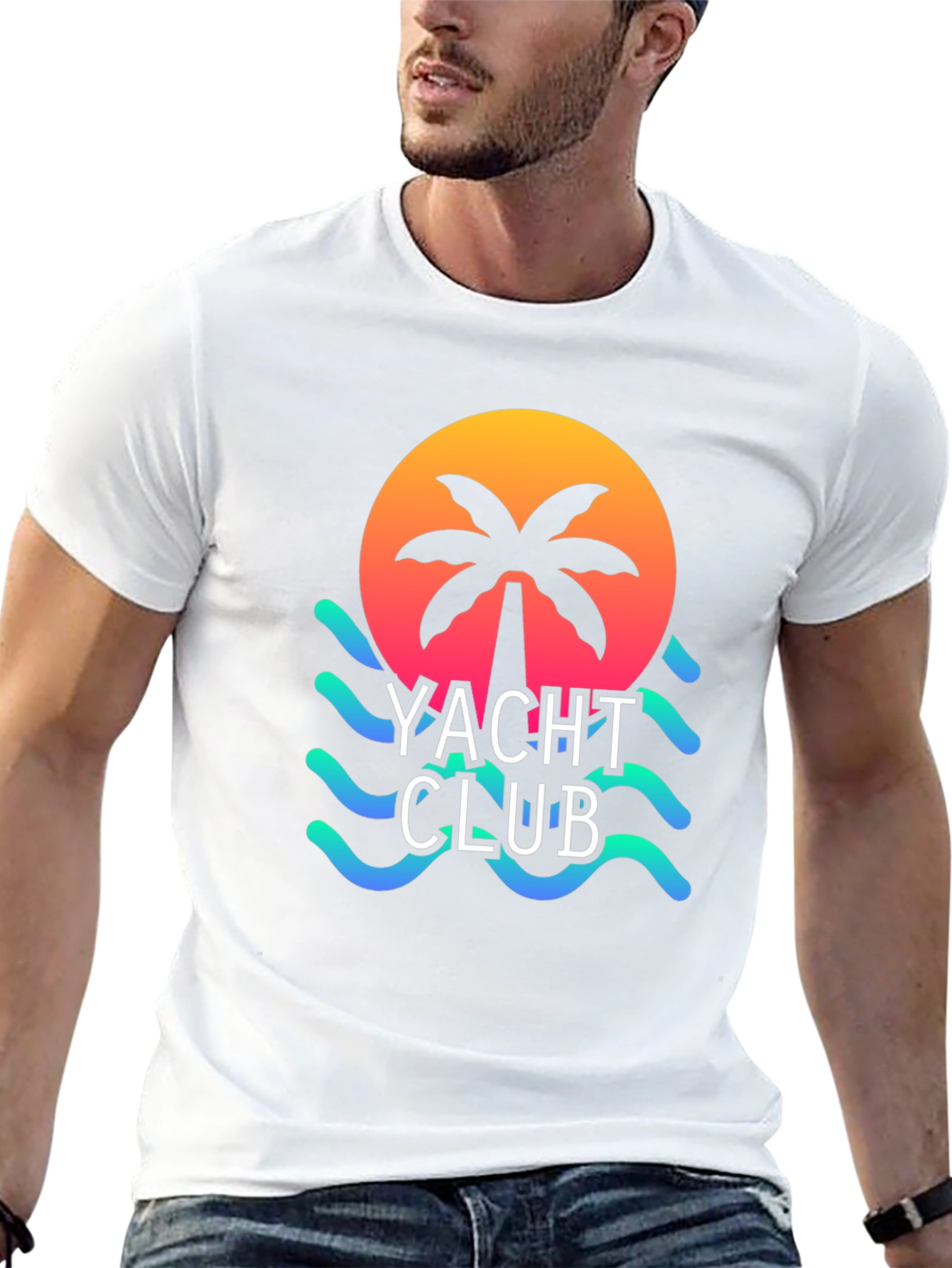 Yacht Club Graphic T-Shirt - Beach Vibes