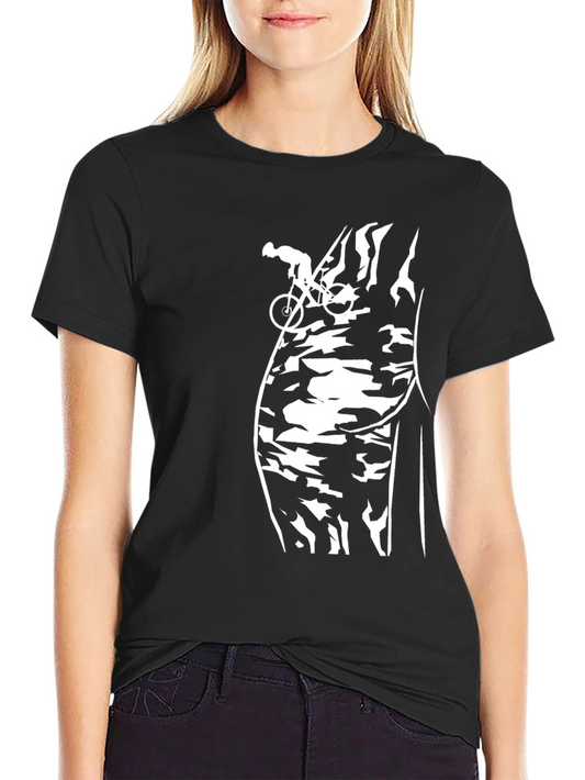 Mountain Biker Silhouette Graphic T-Shirt