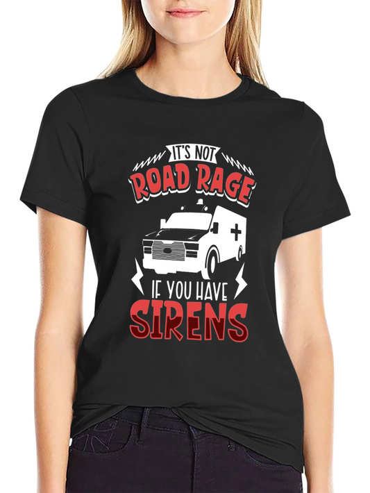 Road Rage Sirens Black T-Shirt