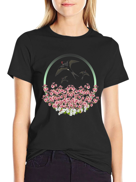 Swallow & Cherry Blossom Graphic Tee