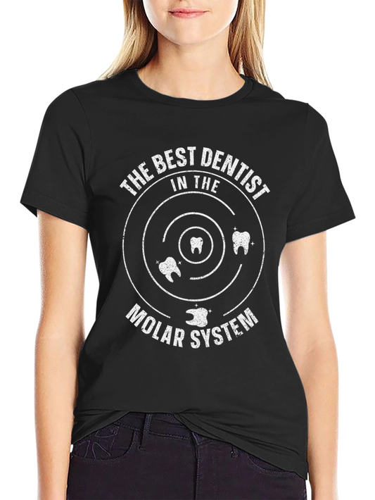 The Best Dentist Molar System Black T-Shirt