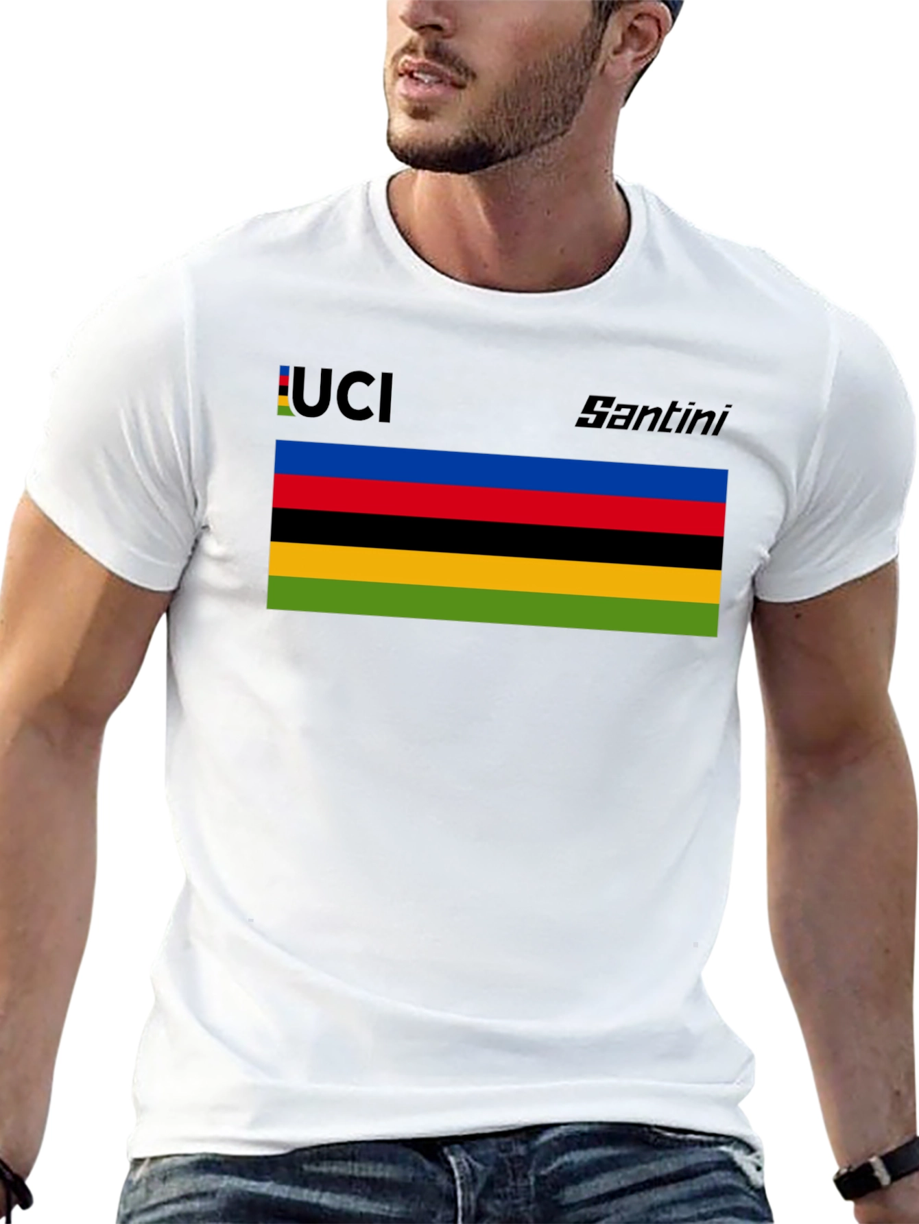 UCI Santini Black T-Shirt - Cycling Fan Apparel