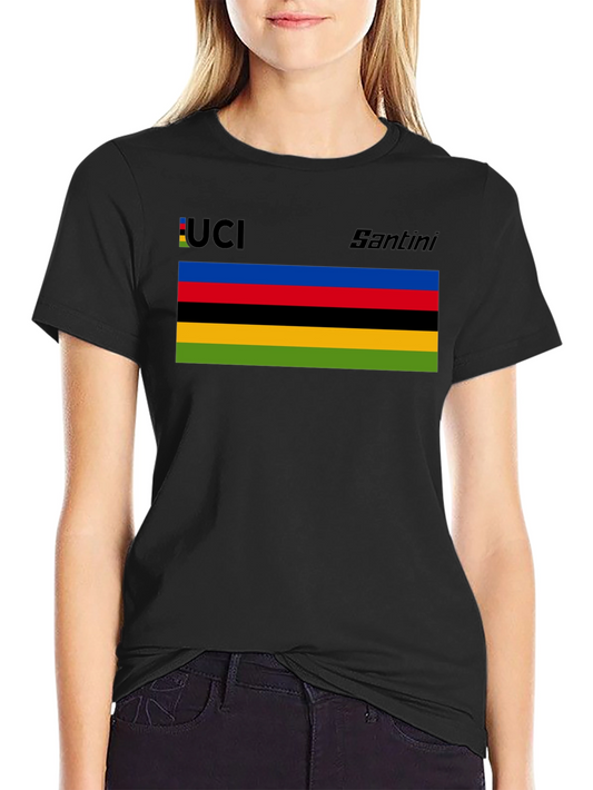 UCI Santini Black T-Shirt - Cycling Fan Apparel