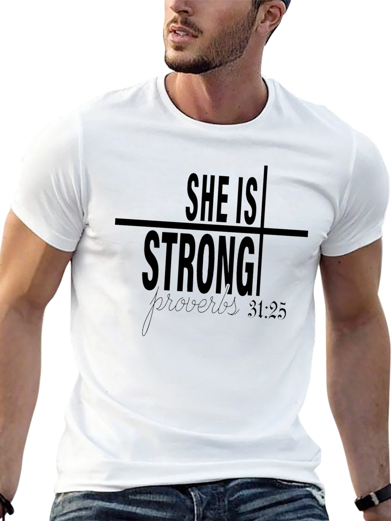 She Is Strong Proverbs Christian T-Shirt