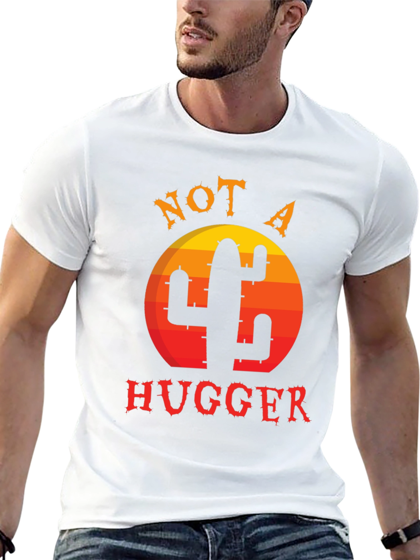 Not a Hugger Cactus T-Shirt - Funny Graphic Tee