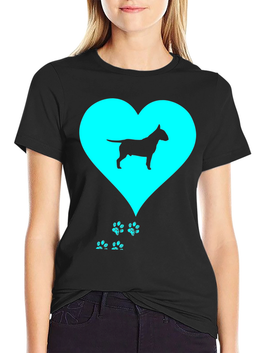 Bull Terrier Love Black T-Shirt