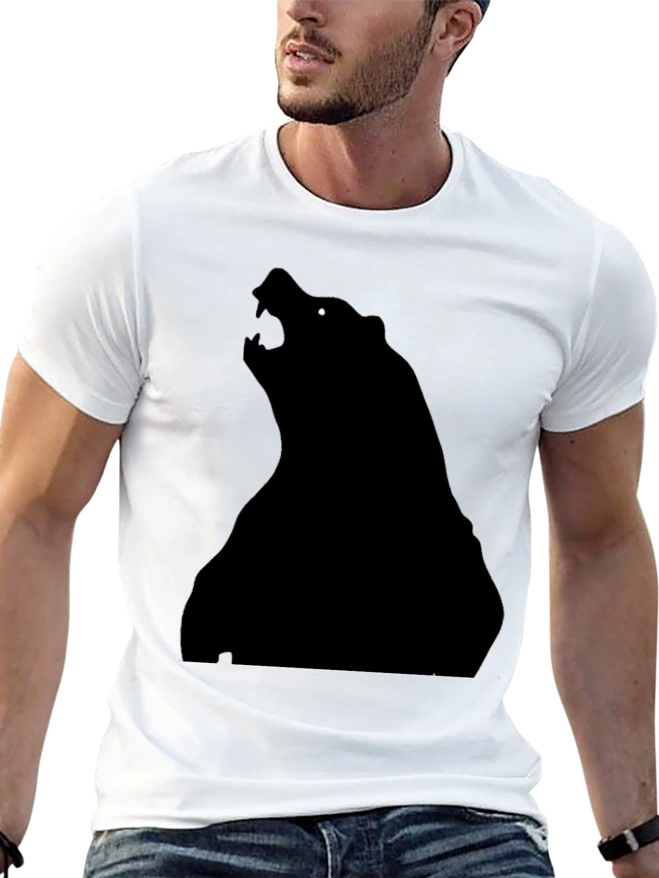 Black Bear Silhouette T-Shirt - Mens Graphic Tee