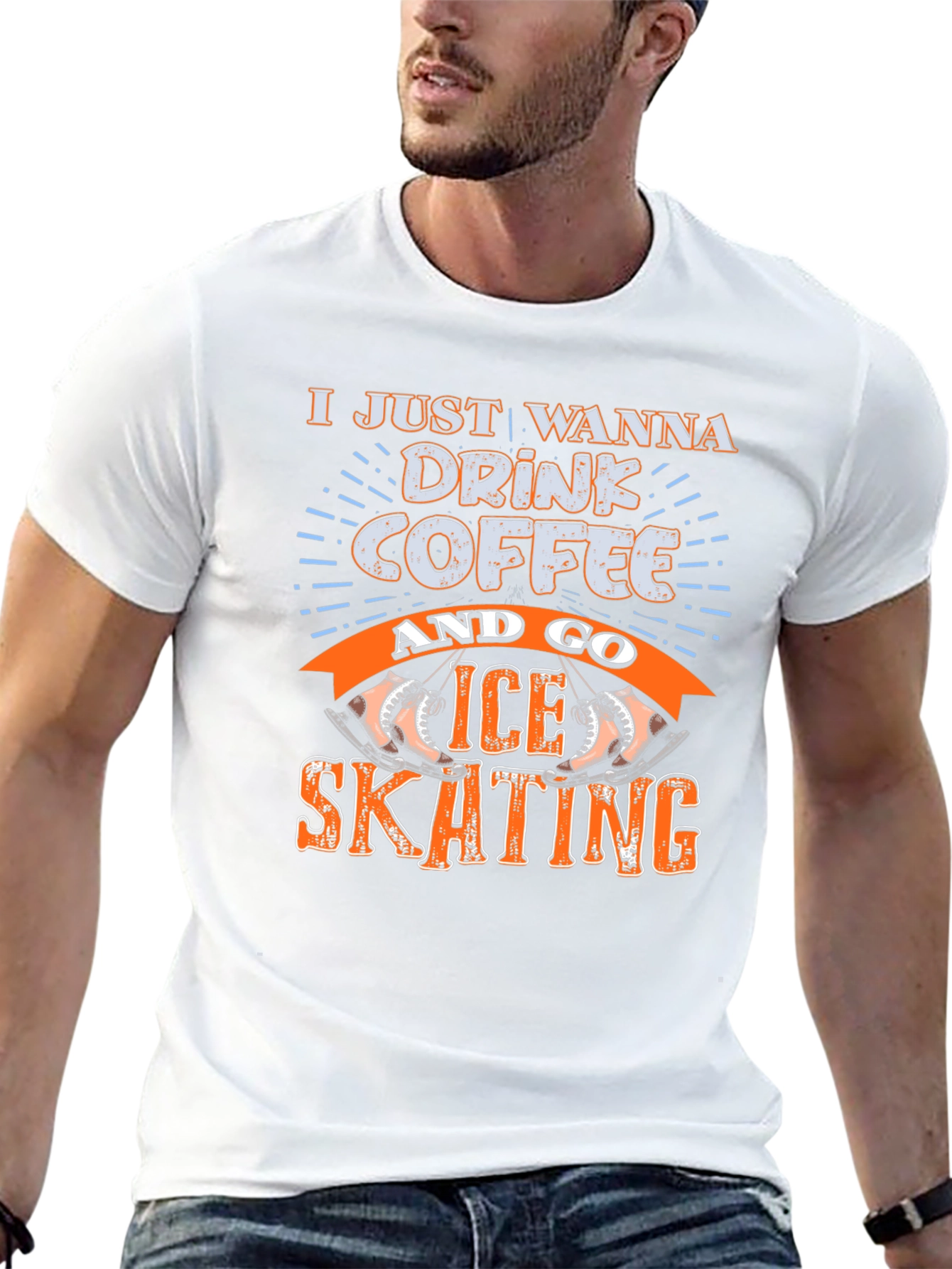 Drink Coffee & Ice Skating Graphic Tee