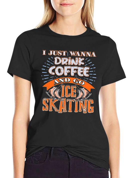 Drink Coffee & Ice Skating Graphic Tee