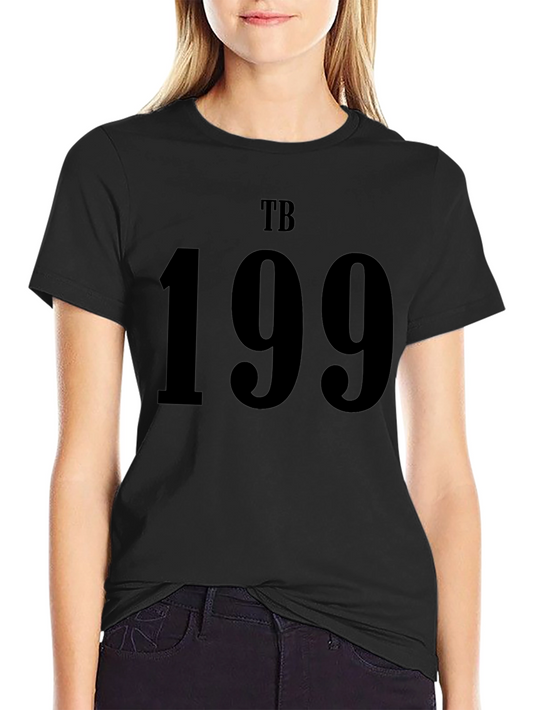 TB 199 Black Graphic Tee