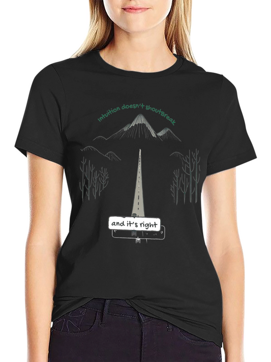 Intuition Tee - Motivational Black Graphic T-Shirt