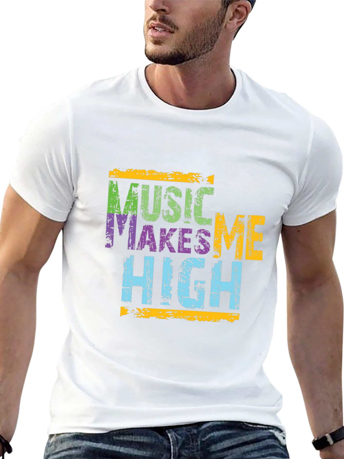 Music Makes Me High Graphic T-Shirt