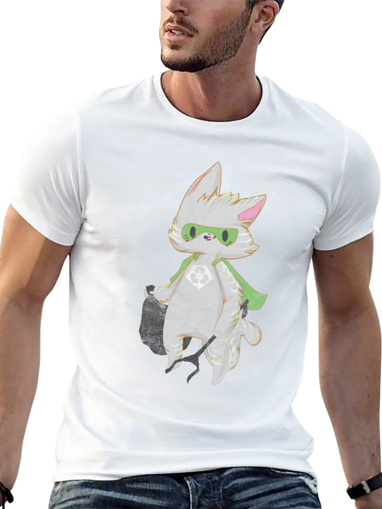 Super Cat T-Shirt - Graphic Print Tee