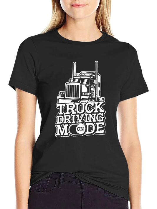 Truck Driving Mode T-Shirt - Black Tee