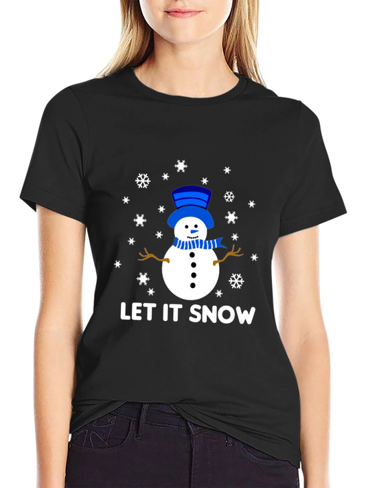 Let It Snow Snowman Graphic Tee