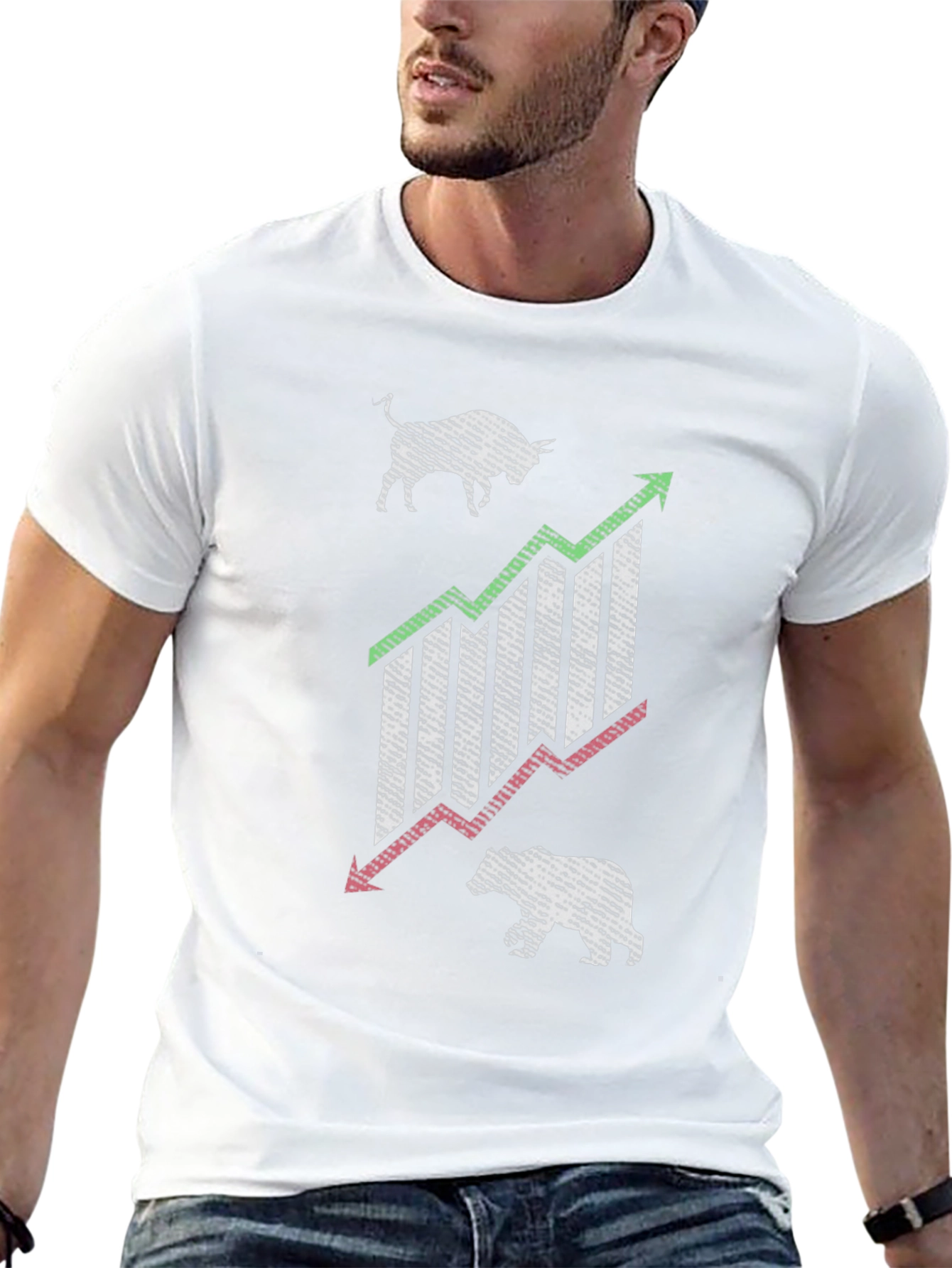 Bull & Bear Stock Market Graphic Tee