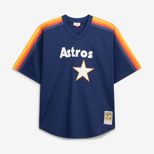 Nolan Ryan Houston Astros Mitchell & Ness Cooperstown Collection Big & Tall Mesh Batting Practice Jersey - Navy