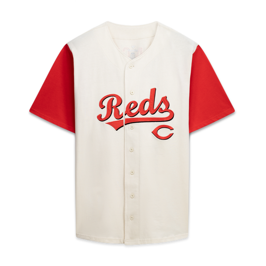 Cincinnati Reds Profile Big & Tall Two-Color Fashion Jersey - Cream/Red
