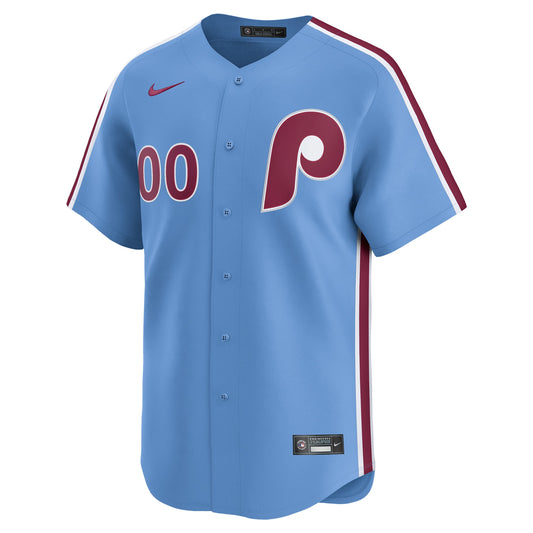 Philadelphia Phillies Nike Alternate Limited Custom Jersey - Light Blue