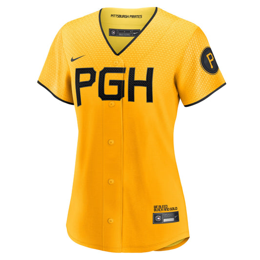 Pittsburgh Pirates Nike Women's City Connect Replica Jersey - Gold