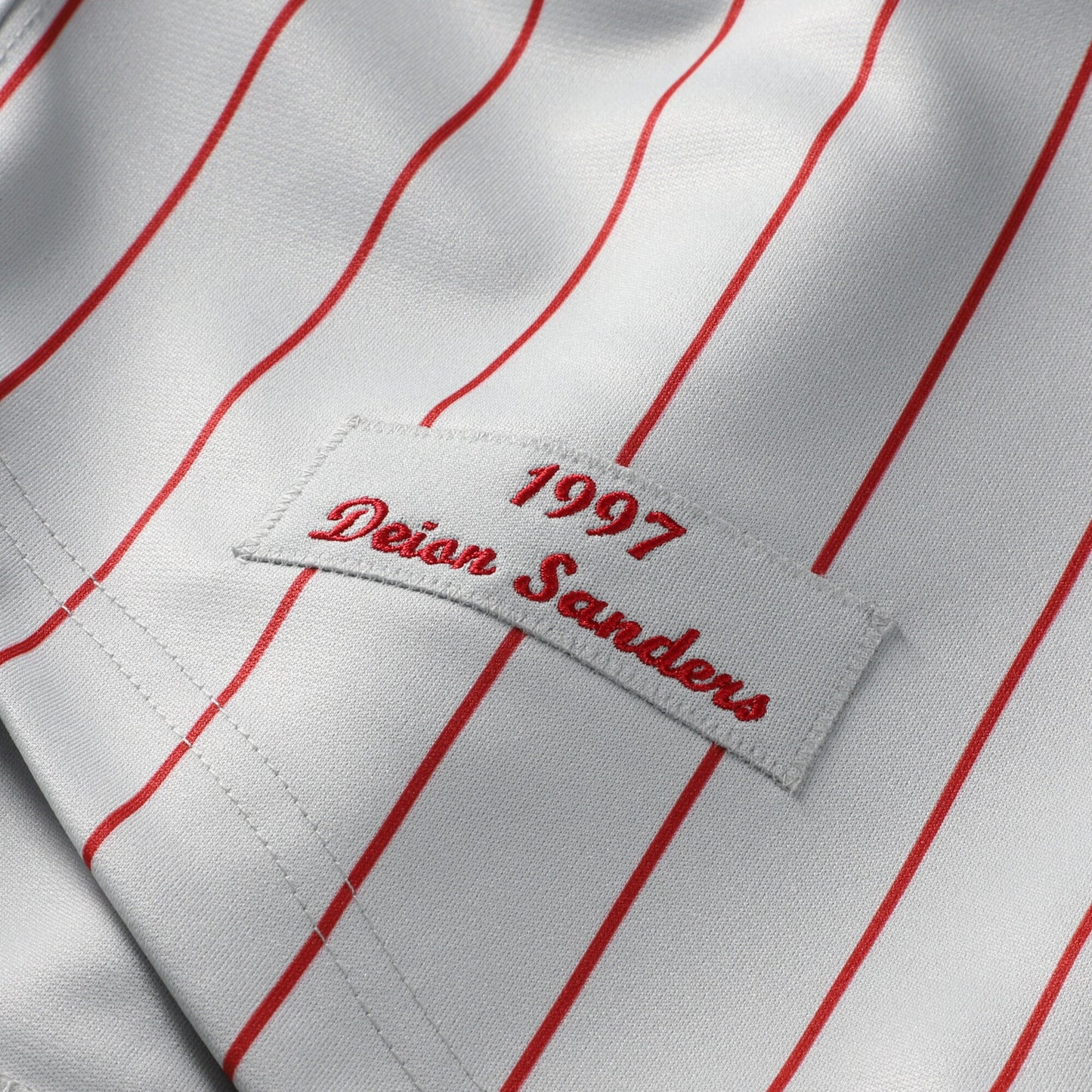 Deion Sanders Cincinnati Reds Mitchell & Ness 1997 Authentic Jersey - Gray