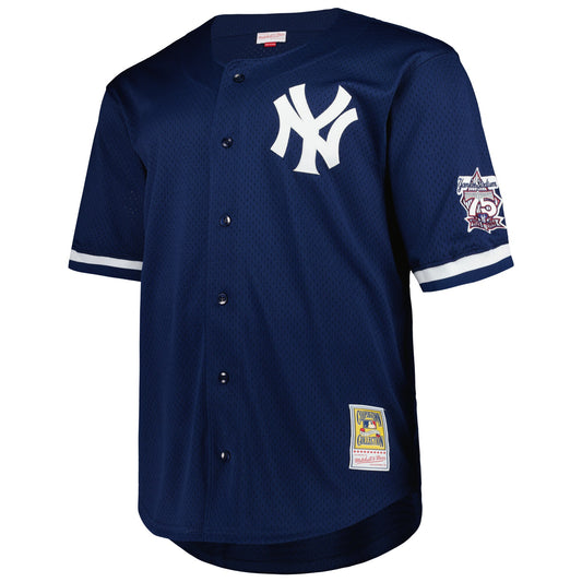 Derek Jeter New York Yankees Mitchell & Ness Big & Tall Cooperstown Mesh Batting Practice Jersey - Navy