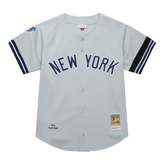 Derek Jeter New York Yankees Mitchell & Ness Cooperstown Collection 2000 World Series Authentic Jersey - Gray